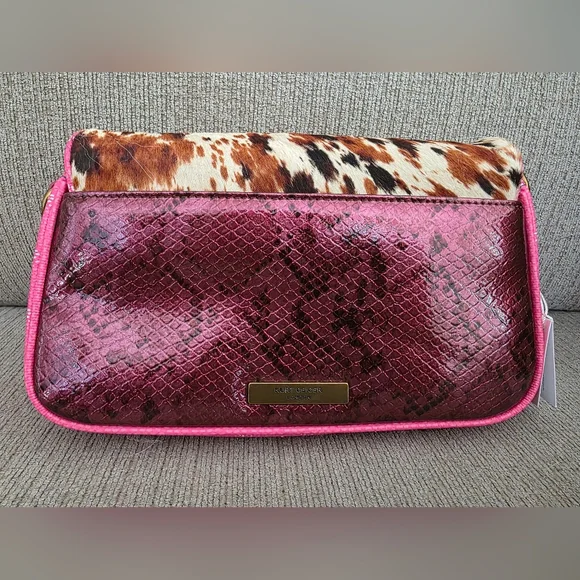 Kurt Geiger Wild Animal Print Leather & Calf Hair Shoulder Bag - New With Tags - Picture 9 of 15